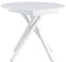MOMMAHOME® Mesa Comedor Extensible, Plegable, Redonda, Salon Extensible, Patas Metálicas con Regulación Altura, Color Blanco, Revocu, Medidas 90-120x90x75 cm