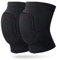 EIHI Ginocchiere, Ginocchiere morbide, Ginocchiere Elastiche Unisex, Ginocchiere Elastiche Antiscivolo per Danza, Calcio, pallavolo, Basket, Yoga, Confezione da 2 (Black)
