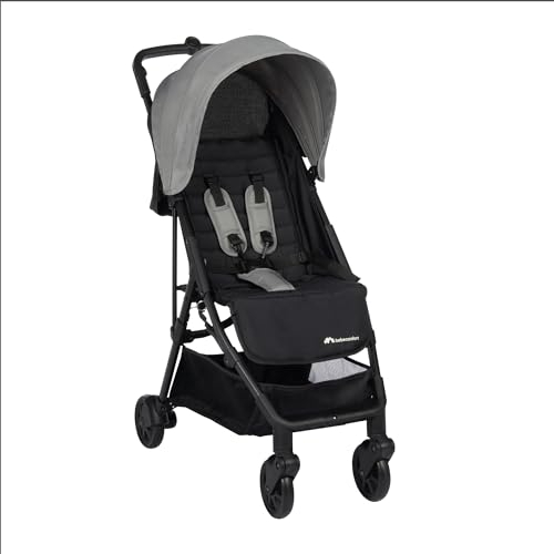Bebeconfort Buggy Teeny 3D, Ultrakompakt zusammenklappbarer Kinderwagen inkl. passender Tragetasche, ideal für die Reise oder die Stadt, nutzbar ab ca. 6 Monate bis ca. 4 Jahre, Tinted Grey
