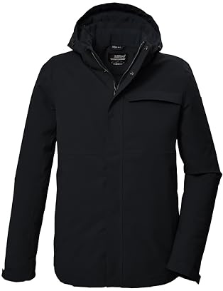 killtec Herren Funktionsjacke/Outdoorjacke mit abzippbarer Kapuze KOW 5 MN JCKT, schwarz, XL, 41844-000