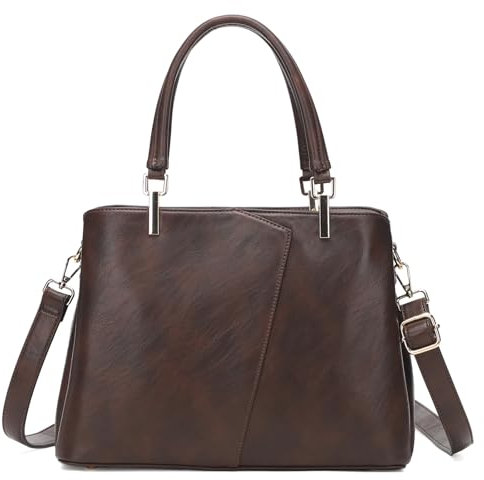 KouLi Buir Hobo Taschen für Damen, groß, PU-Leder, Geldbörsen und Handtaschen, Schultertaschen, Crossbody-Tasche, Tragegriff oben, Kaffee