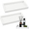 burkfeeg 2 PCS Bandeja Baño Bandeja Rectangular Blanca Bandeja De Almacenamiento Tocador Fregadero De Cocina Y Bandeja De Silicona para Baño