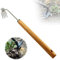Kaezuy Unkrautstecher, Unkrautentferner mit stiel, Gartenarbeit Hand Unkrautstecher, Unkraut Entferner Gerät, Löwenzahnstecher, Traditionelles Unkrautjäter Fugenkratzer Mit Stiel (Holz*Lang Griff)