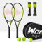 Tennisschläger für 2 Spieler, perfekt für Anfänger und Profispieler, 68,6 cm (27 Zoll), inklusive Tennisbälle, Overgrips, Tennistasche, Vibrationsdämpfer, Abdeckung