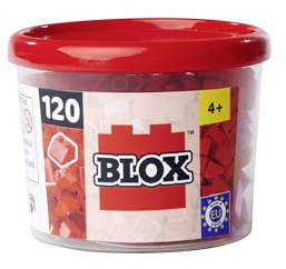 Simba Blox 120 Dachsteine in rot, Bausteine für Kinder ab 3 Jahren, hohe Qualität, Klemmbausteine, vollkompatibel mit vielen Anderen Herstellern