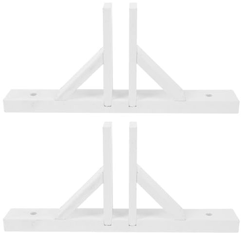 POPETPOP 2pcs Wooden Triangle Picket Fence Support Feet Garden Fence Stand Wood Fence Bracket Privacy Screening Base Outdoor Lawn Fence Accessories