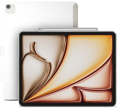 SWITCHEASY CoverBuddy Lite für 2024 iPad Air 13 Zoll – Hülle Kompatibel Mit Magic Keyboard (M2), Mit Apple Pencil Pro Stifthalter, Weiß