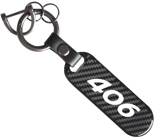 JABBNGD Voiture Porte Clefs, pour Peugeot 406 Porte-clés de Voiture résistant à l'usure et à la Poussière Accessoires de Clé,A-S