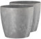 Tymar Blumentopf, 2er-Pack, Pflanzentopf aus Kunststoff, Moderne, Runde Form (Beton, ø 12 cm)