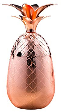 Juego de copas de vino de cristal con forma de piña, copas de vino de metal, vasos de vino de acero inoxidable