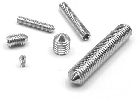 Gewindestift/Madenschraube mit Spitze - DIN 914 - Edelstahl V2A / A2 (M12 x 25, 5 Stück)