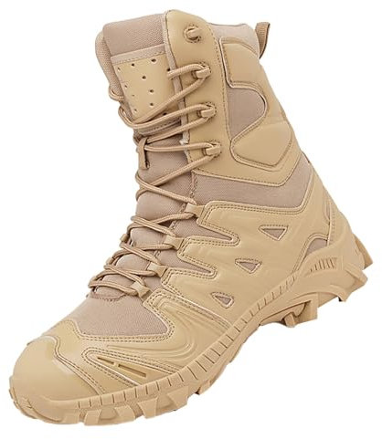 Calde scarpe invernali da uomo – Stivali invernali per attività all'aria aperta, stivali da neve imbottiti, scarpe da trekking, stivali alti, scarpe da alpinismo, scarpe da trekking antiscivolo,