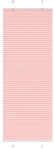 vidaXL Plissee Rosa 75x200 cm Stoffbreite 74,4 cm Polyester, Faltrollo, Klemmfix, Plisseerollo, Jalousie, Rollo, Plisseerollo für Fenster
