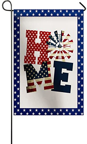 Bandera Bandera Americana Vintage Del Día De La Independencia Con Palabra Inicio Bandera De Pared Resistente A La Intemperie Banderas De Poliéster, Para Balcón, Exterior, 30x45cm