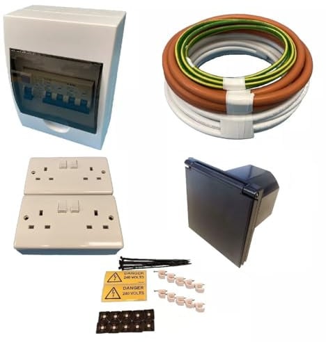 TEW 240V Double Pole Mains Electric Hook Up Installation Kit Campervan Motorhome Conversion Kit 83