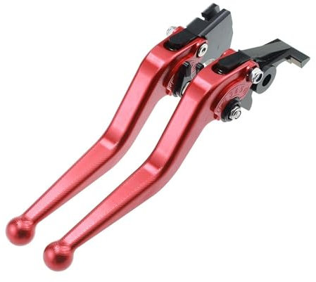 Bremskupplung Hebel Für Vespa Für GTS 250 300 300ie 2014-2023 CNC Einstellbare Bremse Kupplung Hebel Motorrad Zubehör Lenker Bremshebel(Red)