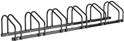 Joparri - Porte-vélos pour 6 vélos, largeur de pneu de 35 à 55 mm, support multiple, support à poser, support pour roues, support au sol, porte-vélo au sol pour VTT, dimensions environ : 26 x 160 x 32