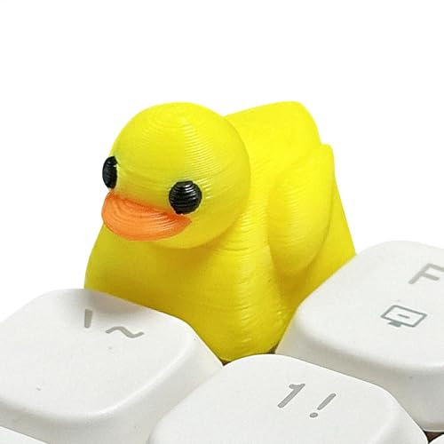 Duck Key Cap, Duck Key Cap, Replacement Key, Yellow Duck Key Cap, Small Resin Key Caps for Keyboard, Stylish Keyboard, Replacement for Keyboards, Decorative Animal Key Caps for D