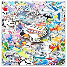 101Stück Flugzeug Aufkleber für Gepäck,Stoßstange,Motorrad,Fahrrad,Kühlschrank,Laptop,Auto,Kawaii Airplane Wasserdicht Vinyl Aufkleber,Junge Erwachsene Geschenk,Aesthetic Cartoon Graffiti Sticker