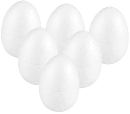 Veemoon 6pezzi Uova Di Bianche Lisce Per Progetti Da Te Di Pasqua Modelli Di Uova Finte Decorativi