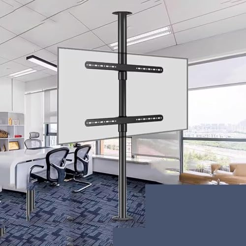 QICBYING Support De Montage TV Réglable - Support De Sol pour Cadre TV LCD, Cloison De Séparation Support Rotatif Meuble TV Rotatif Base Rotative, pour Écran De 32 À 75 Pouces(200-295cm)