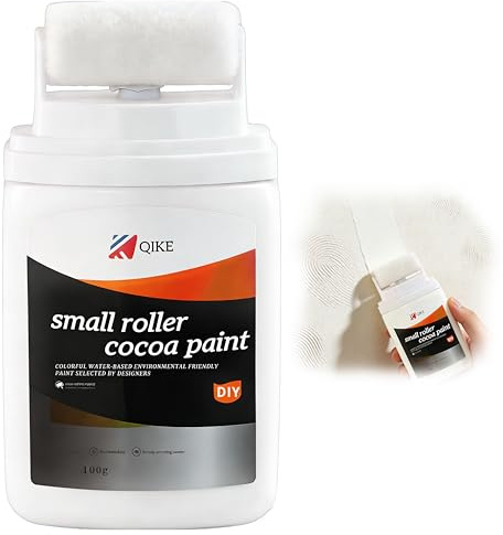 KEGOZ Wall Repair Rolling Brush, Fast-Drying & Water-Based White Wall Paint Roller, Portable Walls Repair Roller Paint White, Quick Fix Walls & Touch Up Paintfor Graffiti, Stain (100g)