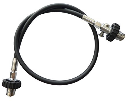 OMS BTS Überströmschlauch Schwarz Metall 300bar/200bar DIN 5/8' Hardware-Schlauch Tubing Schlauch 1 Stück