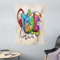 ABAKUHAUS Retro Wandteppich, Musik Graffiti Hip Hop aus Weiches Mikrofaser Stoff Waschbar ohne Verblassen Digitaldruck, 110 x 150 cm, Beige