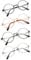 4 Stueck Damen Herren Lesebrille Rund Retro +2.0 (55-59 Jahre) Klar Linse Metall Rahmen Presbyopische Gläser Nerdbrille