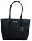Michael Kors Jet Set Travel Saffiano Leather Small Top zip Shoulder Tote - Black