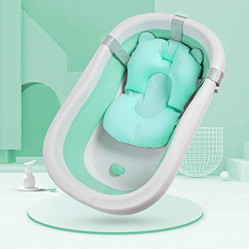 Coussin de Siège de Bain Bébé 0-12 Mois Nouveau-Né Antiderapant Tapis De Bain Nourrisson Doux confort Support de Siège de Bain Pliable Coussin de Baignoire pour Douche Sécurité pour Douche de Bébé