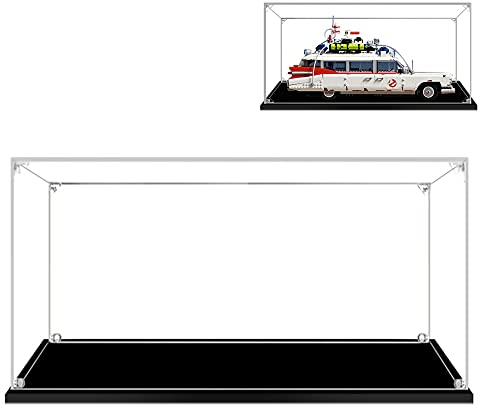 Hosdiy Acryl Vitrine Schaukasten für Lego 10274, Vitrine (Ohne Modell Set), Schwarz, 55 x 25 cm, Acryl