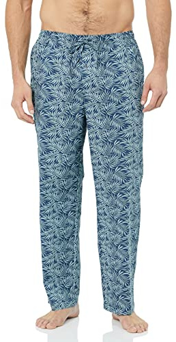 Amazon Essentials Pantalon de Pyjama en Popeline de Coton avec Cordon de Serrage à la Taille, Coupe Droite Homme