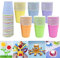 BLLREMIPSUR 60 Stück Pappbecher Partybecher, Farbe Einweg Pappbecher, Party Farbe Pappbecher, Geeignet für DIY-Kreationen, Picknicks, Partys, Grillabende (Sechs Farben)