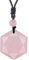 Nupuyai Crystal Star of David Hexagram Pendant Necklace for Men Women Healing Stone Amulet Chain with Adjustable Cord, Stone Nylon, Rose Quartz Stone