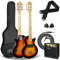 3rd Avenue 1/2 Size Kids Rock Electric Guitar Pack for Junior Beginners – 6 Months FREE Lessons, 5W Portable Amp, Cable, Bag, Picks and Strap – Sunburst