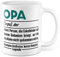 Tasse Opa Enkel Spruch Opas Geschenk Großvater schöne Geschenkidee Kaffee-Becher (Weiß/Weiß)