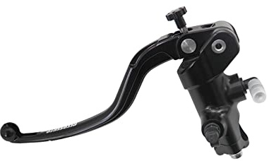 Pompa Frizione Forgiata 16X18 Con Corpo Pompa Anodizato Nero, Leva Fissa Lunga Nera (Pomello+Leva) per Ducati Scrambler Desert Sled dal 2017 al 2022, CC 800