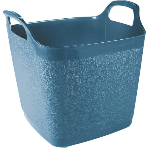 Town & Country Square Flexi-Tub Bucket Garden/Home Storage 15L Hardwearing Plastic (Blue)