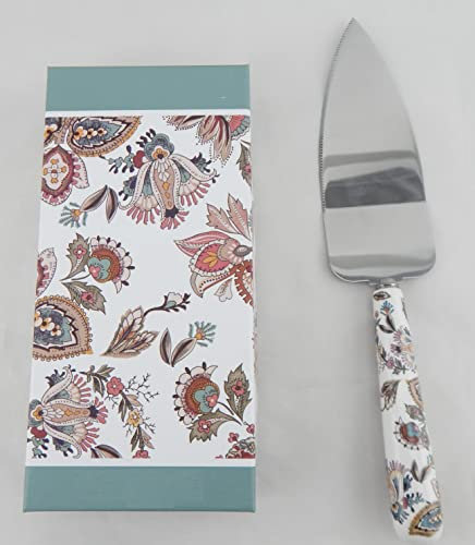 Digiglio Bomboniere Bomboniera Paletta Torta Decoro Paisley Porcellana e Metallo con Astuccio