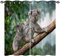 ANHOPE Dschungel Tier Koala Bär Gardinen Blickdichte mit Ösen Kinder Jungen Mädchen Thermo Vorhänge Blackout Curtain Vorhang Wohnzimmer Schlafzimmer Verdunklungsvorhänge 2er Set H 160 x B 117 cm