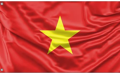 Bandiera del Vietnam | Stampa dal design unico | Made in EU (90 x 150 cm)