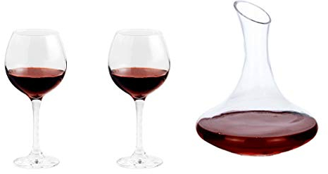 EXENXA Coupe en Verre Verres à vin Rouge Ensemble de 6 Verres à vin Transparents Verres à Boire de fête Passe au Lave-Vaisselle 520ML / 17.5OZ Verres à vin de Pique-Nique (Color : Clear2) (Clear4)