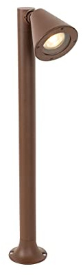 Qazqa Modern außen Pollerleuchte, Wegeleuchte, Pollerlampe für den Garten - Ciara - Rostbraun, Landhausstil, max. 35W, Geeignet für LED, 60cm, IP44