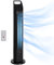 HOMCOM 31 Oscillating Tower Fan with Remote Control, 4H Timer, 3 Speed 3 Modes, Quiet Electric Floor Standing Fan for Home Bedroom Office, Black