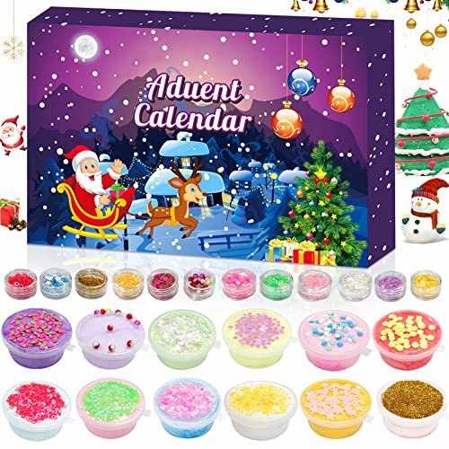 Adventskalender Schleim 2024, Adventskalender 2024 Kinder, Adventskalender Mädchen, Kinder Weihnachtskalender, Weihnachten Countdown Spielzeug