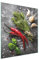 TMK ArtDeko Herdabdeckplatte 45x52 Einteilig Glas Induktion Herdschutz Spritzschutz Glasplatte Deko Schneidebrett, Chili