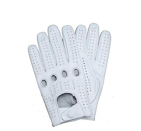 WILsem Herren-Handschuhe aus echtem Leder, Lammfell-Handschuhe, atmungsaktive Fahrhandschuhe für Herren