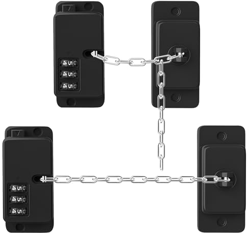 Evilsoul 2Pack Fridge Locks for Children with Adjustable Design, Digital Password Child Locks Door Lock Without Drilling Adhesive Restrictor Safety Lock for Fridge, Door, Window, Cabinet, Black