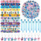 86 Stück Lilo und Sti-tch Mitgebsel Geburtstag, Sti-tch Party Mitgebsel Set, 12 Schnapparmbänder, 12 Schlüsselanhänger, 12 Sti-tch Pens, 50 Sti-tch Sticker, Kinder Party Kleine Geschenke Give Aways